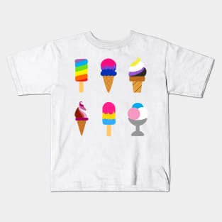 LGBT Pride Icecreams and Ice Lollies Kids T-Shirt